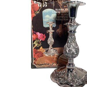 Eales 1779 Silverplate 11" Candle Stick Authentic Reproduction